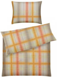 Makosatin BETTWÄSCHE in Goldfarben, Orange, Schlammfarben