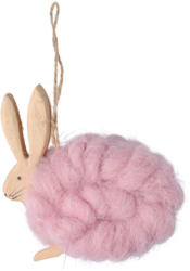Dekohänger-Hase mit Wolle