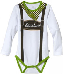 Baby-Jungen-Body mit Hosenträgern