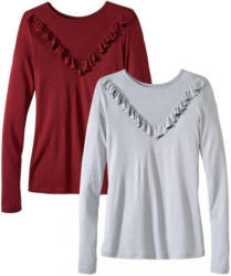 Damen-Shirt mit schicker Rüsche