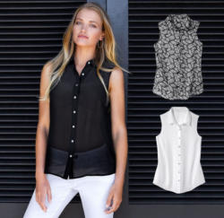 Damen-Bluse mit verlängertem Rückensaum