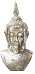 Ambia Home Buddhakopf silberfarben