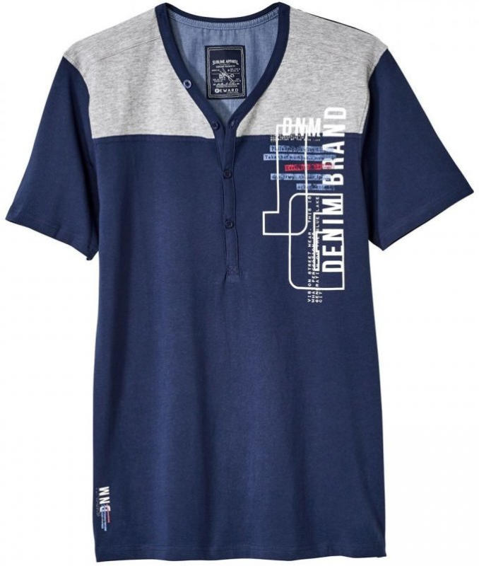 Herren-T-Shirt im Henley- Style