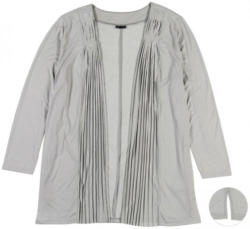 Damen-Cardigan mit Plissee-Einsatz, große Größen