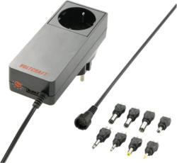VOLTCRAFT PLUG-18W Steckernetzteil, einstellbar 5 V/DC, 6 V/DC, 9