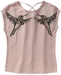 Damen-T-Shirt mit Kolibri-Frontaufdruck