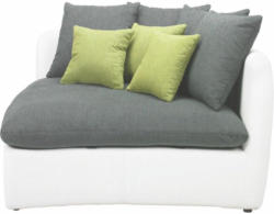 SOFAELEMENT in Grau, Grün, Weiß Textil