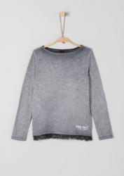 s.Oliver Junior Flammgarnshirt mit Spitzensaum für Mädchen