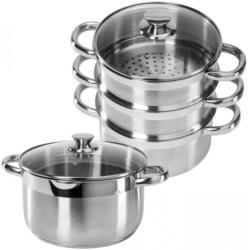 Edelstahl-Kochtopf oder Dampfgarer-Set