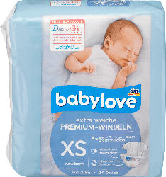 babylove Windeln Premium extra weich Größe XS, newborn bis 3kg