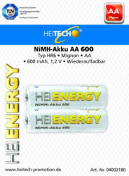 Heitech NIMH-Akku / Mignon AA, 600 mAh