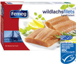 Femeg Wildlachsfilet gefroren, jede 250-g-Packung