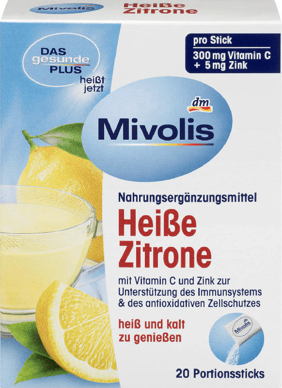Mivolis Heißgetränk Heiße Zitrone, Portionssticks 20 St.