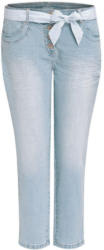 7/8 Damen Boyfriend-Jeans mit Bindegürtel