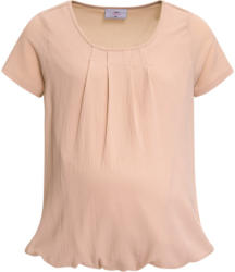 Damen Umstands-T-Shirt in gekreppter Optik