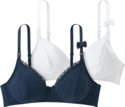 2 Damen Still-BHs mit Einhand-Clipverschluss