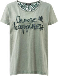 Damen T-Shirt mit Pailletten-Schriftzug