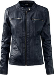 Damen Lederimitatjacke mit Reißverschluss