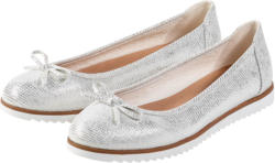 Damen Ballerinas mit silbernem Druck
