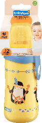 babylove Trinkhalmflasche mit flexiblem Trinkhalm aus Silikon ab 12 Monaten, 330ml, gelb
