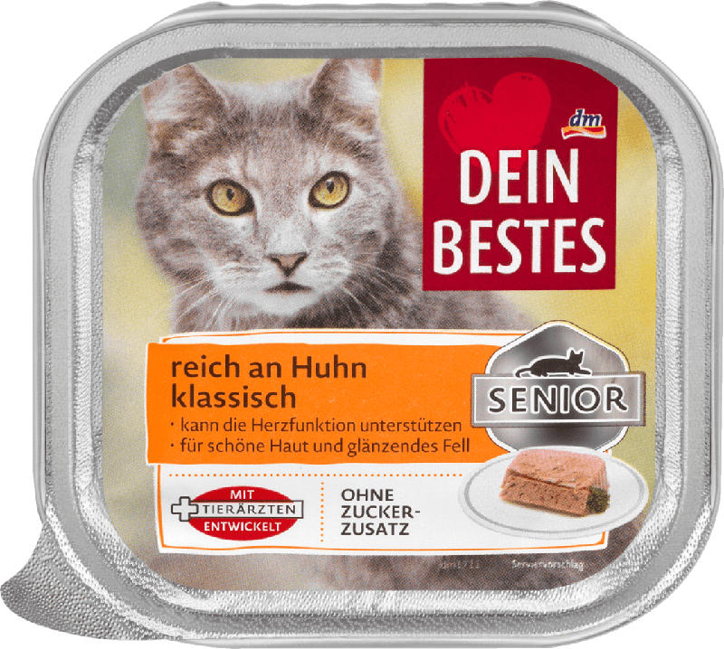Dein Bestes Nassfutter für Katzen, Senior, reich an Huhn