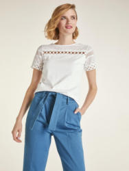 heine STYLE Shirt mit Lochmuster