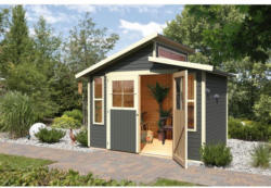 Karibu Gartenhaus Grauburg 6 19 mm, terragrau