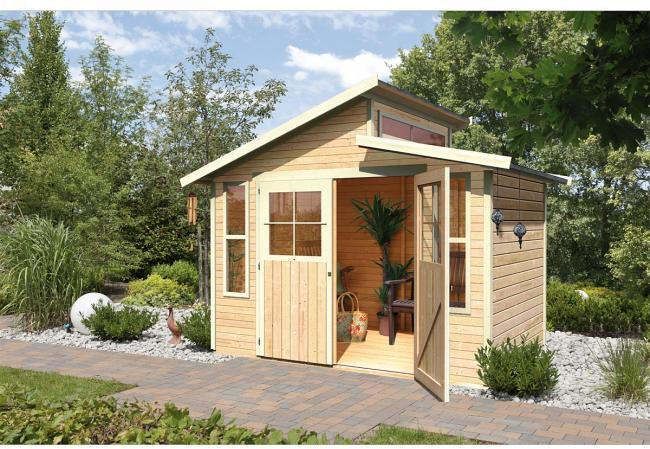 Karibu Gartenhaus Grauburg 7 19 Mm Naturbelassen Nur 1 349 99 Hellweg Baumarkt Angebot Barcoo