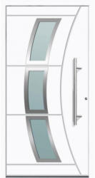 Aluminium Sicherheits-Haustür Venedig Superior, 60mm, weiß, 110x210 cm, Anschlag rechts, RC2-zertifiziert, inkl. Griffset