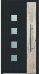 Aluminium Sicherheits-Haustür Messina Superior, 60mm, anthrazit, 100x210 cm, Anschlag rechts, RC2-zertifiziert, inkl. Griffset