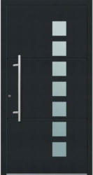 Aluminium Sicherheits-Haustür Padua Exklusiv, 75mm, anthrazit, 110x210 cm, Anschlag links, RC2-zertifiziert, inkl. Griffset