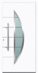 Aluminium Sicherheits-Haustür Sassari Exklusiv, 75mm, weiß, 110x210 cm, Anschlag links, RC2-zertifiziert, inkl. Griffset