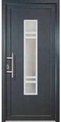 Haustür JM Signum Aluminium PVC Mod. 83, weiß/titan, Anschlag links, 108x208 cm