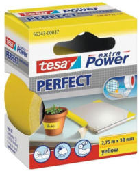 Tesa Extra Power Gewebeband gelb, 2,75m x 38mm
