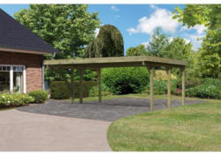 Karibu Doppelcarport Classic 1 Variante B inkl. einem Einfahrtsbogen