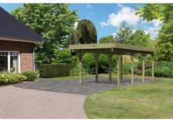 Karibu Einzelcarport Premium 2, Variante A ohne Einfahrtsbogen