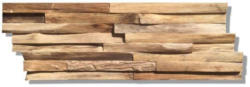 Indo Echtholz Wandverkleidung Teak Paneel, Natur, 10er-Set