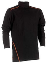 Rollkragen T-Shirt Lotis, langärmlig, schwarz, Gr. XXL