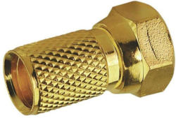 Schwaiger F-Stecker, 7mm, gold