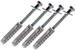 Schwaiger Schrauben & Dübel-Set für Wandhalterung, silber/grau
