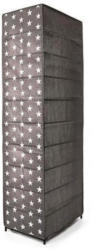 Textiler Schuhschrank, groß, Polyesterüberzug, Sternedekor, 175x60x40 cm