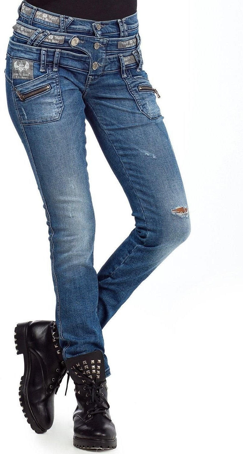 Round down Defective puff Cipo & Baxx Damen Jeans mit Knopfleiste und Labeldetails für nur € 84,99  statt € 99,99 ✔️ Online von Otto - wogibtswas.at
