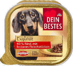 Dein Bestes Nassfutter für Hunde, Exquisit, mit 60% Rind