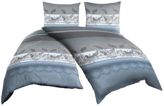 6-teilige Fleece Bettwäsche blau