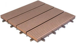 WPC-Terrassenfliese, 6-er Pack, mocca, ca. 30 x 30 x 2,5 cm
