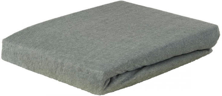 Frottee Spannbetttuch grau 100 x 200 cm (1)