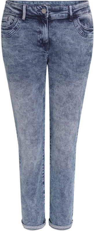 7/8 Damen Slim-Jeans im Moon-Washed-Look
