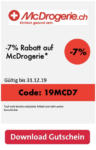 consumo McDrogerie.ch 7% - bis 31.12.2019