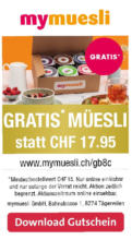 consumo MyMuesli Gratis Müesli im Wert von CHF 17.95 - au 30.04.2019