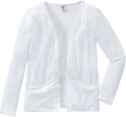 Mädchen Shirtjacke mit Pompom-Bordüre